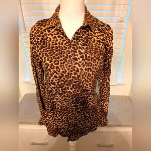 Jessica Simpson Leopard button down shirt